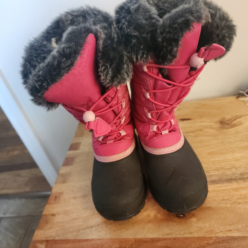 Pink and Black Winter Boots